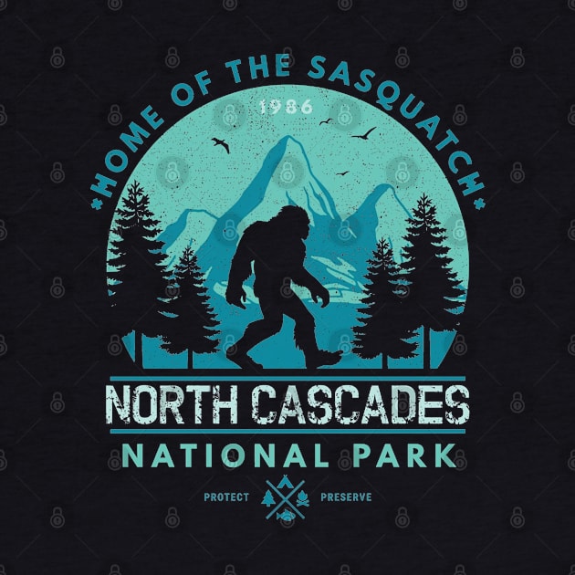 North Cascades National Park Home of the Sasquatch by crackstudiodsgn